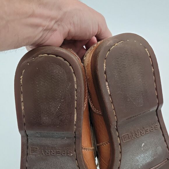 Sperry Top Sider Mens10M Boat Shoes Leather 0777940 Slip On Comfort Preppy EUC - Picture 12 of 16